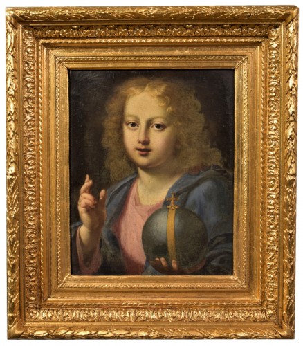 The "Salvator Mundi" of Carlo Maratta, Italy 17th century